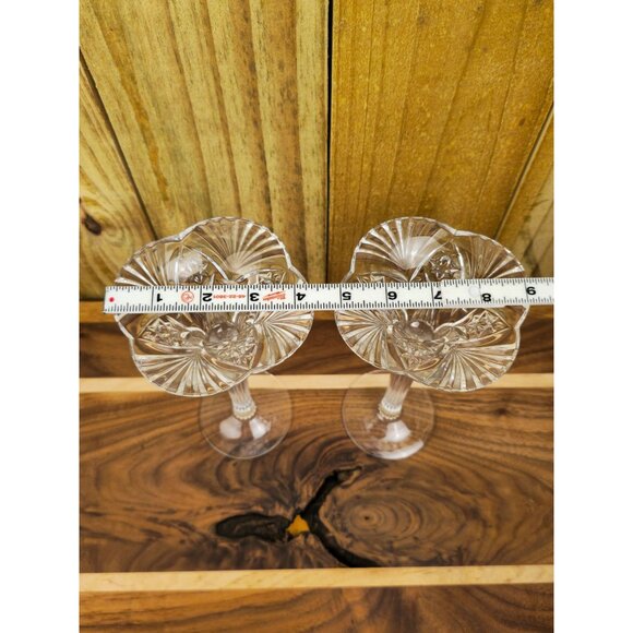 Vintage Cristal d'Arques Vincennes Lead Crystal Candlesticks, Set of 2 - Picture 3 of 9